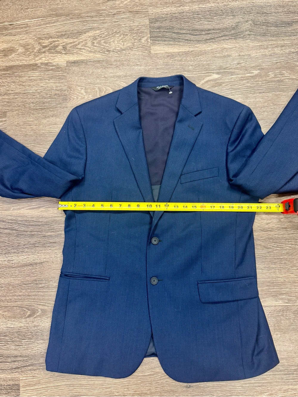 Jos A Bank Traveler Travel Tech Blazer 44R Slim Fit Blue Wool Stretch 37.5 - Picture 7 of 9